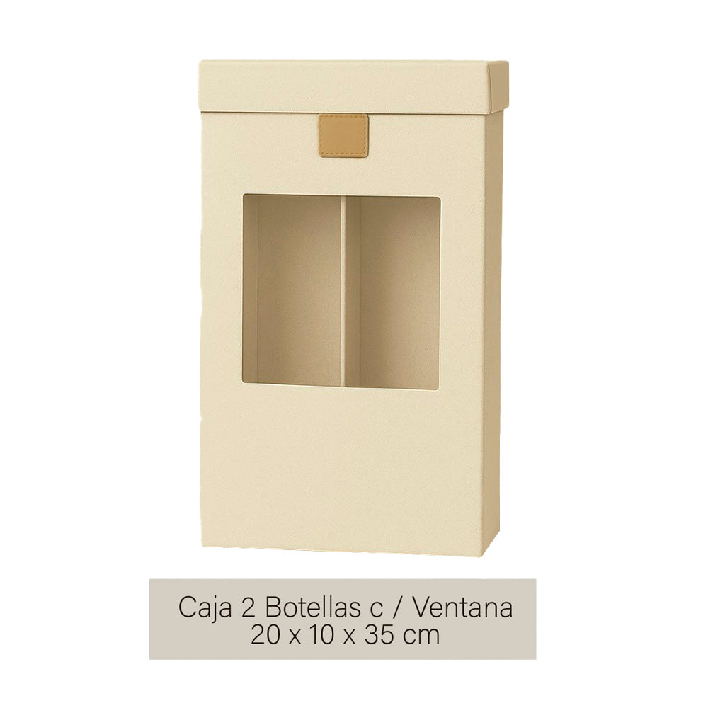 Caja 2 botellas con ventana