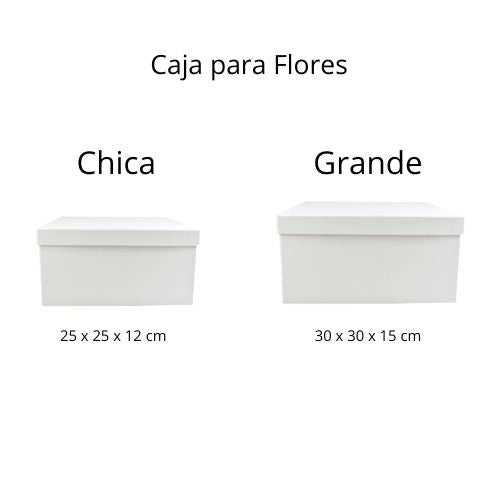 Caja para Flores Cuadrado Blanco