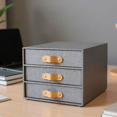 Cajonera Mini organizadora premium para closet elegantes Gris Lino