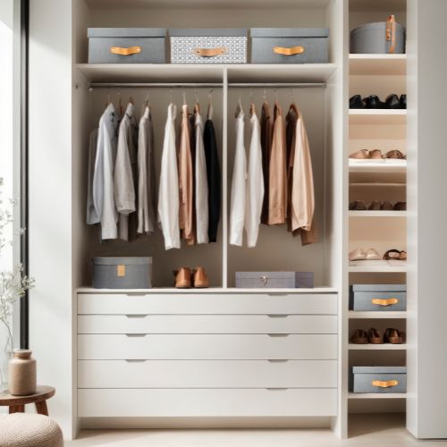 Caja organizadora para closet Gris Lino