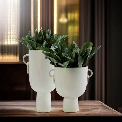 Jarrón con asas Blanco