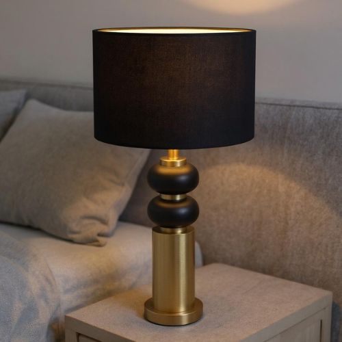 Lámpara de mesa de metal