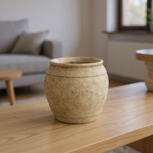 Maceta de Resina Beige