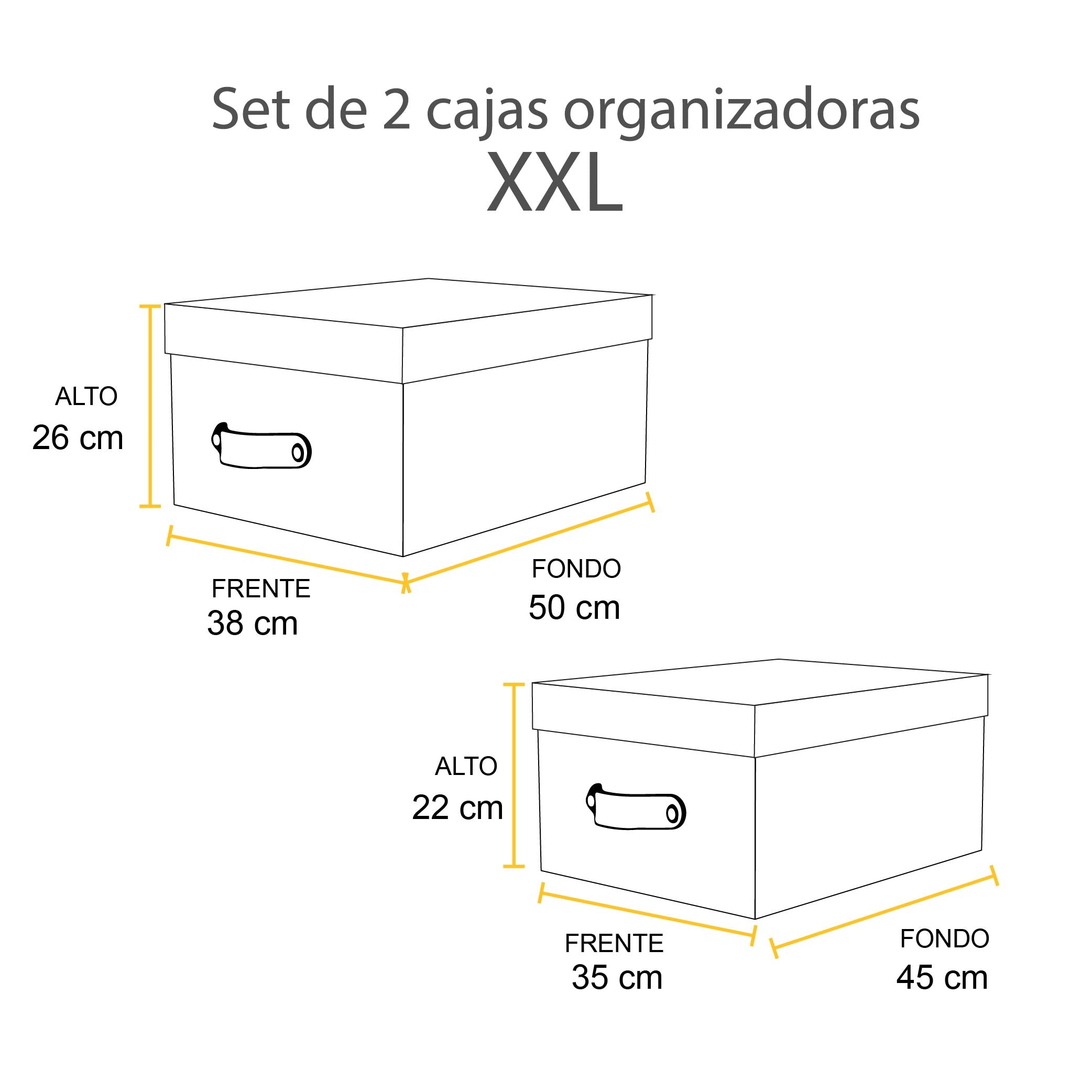 Set de 2 cajas organizadoras