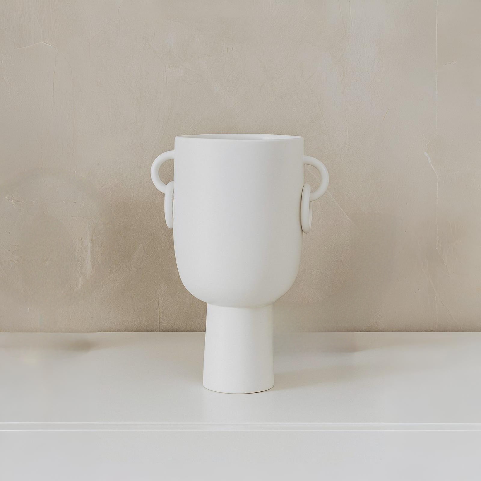 Jarrón con asas Blanco