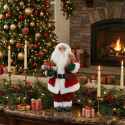 Santa con regalos y oso