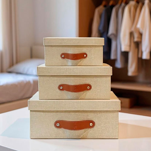 Set de 3 cajas organizadoras para closet