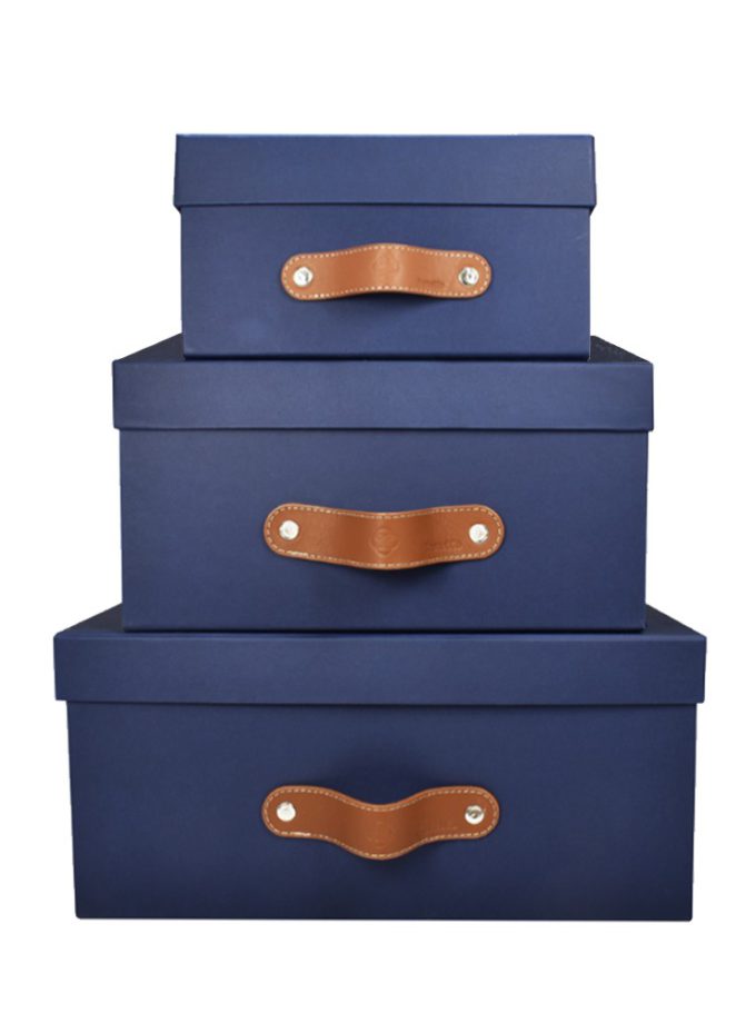 cajas organizadoras carton duartee azul